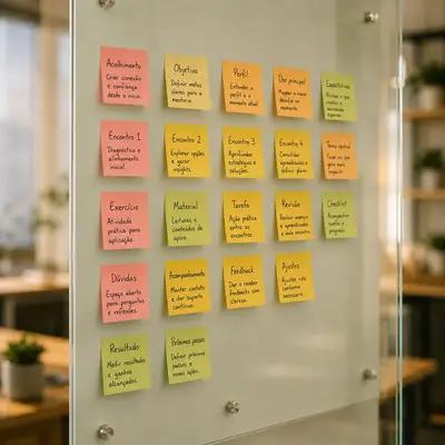 Mapeamento de Problemas — jornada em post-its